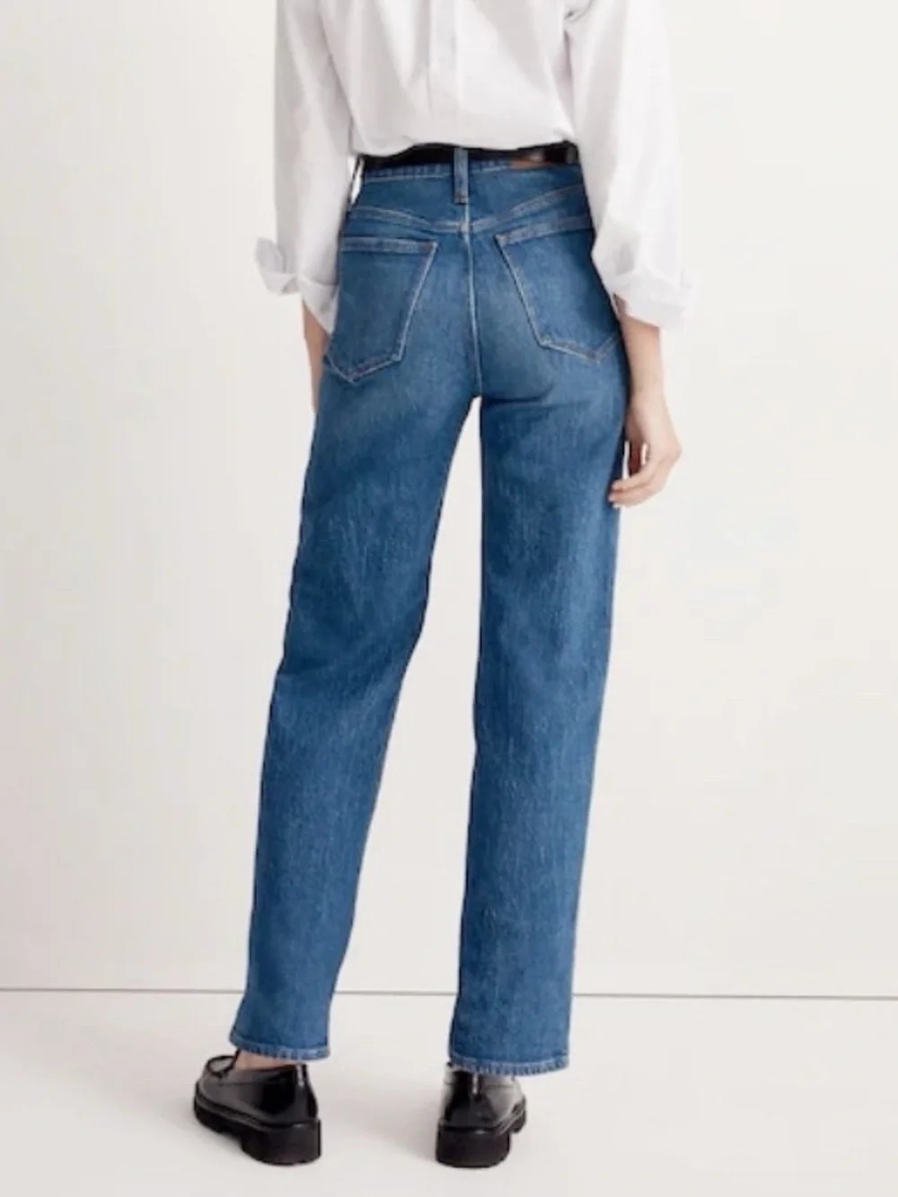 Madewell Perfect Vintage Wide Leg Jeans Size 26P Medium Wash High Rise Denim - Picture 3 of 14